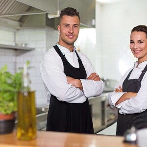 Couple d'employs de maison
